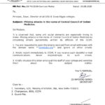Phising attacks in the name of Central Council of Indian Medicine.